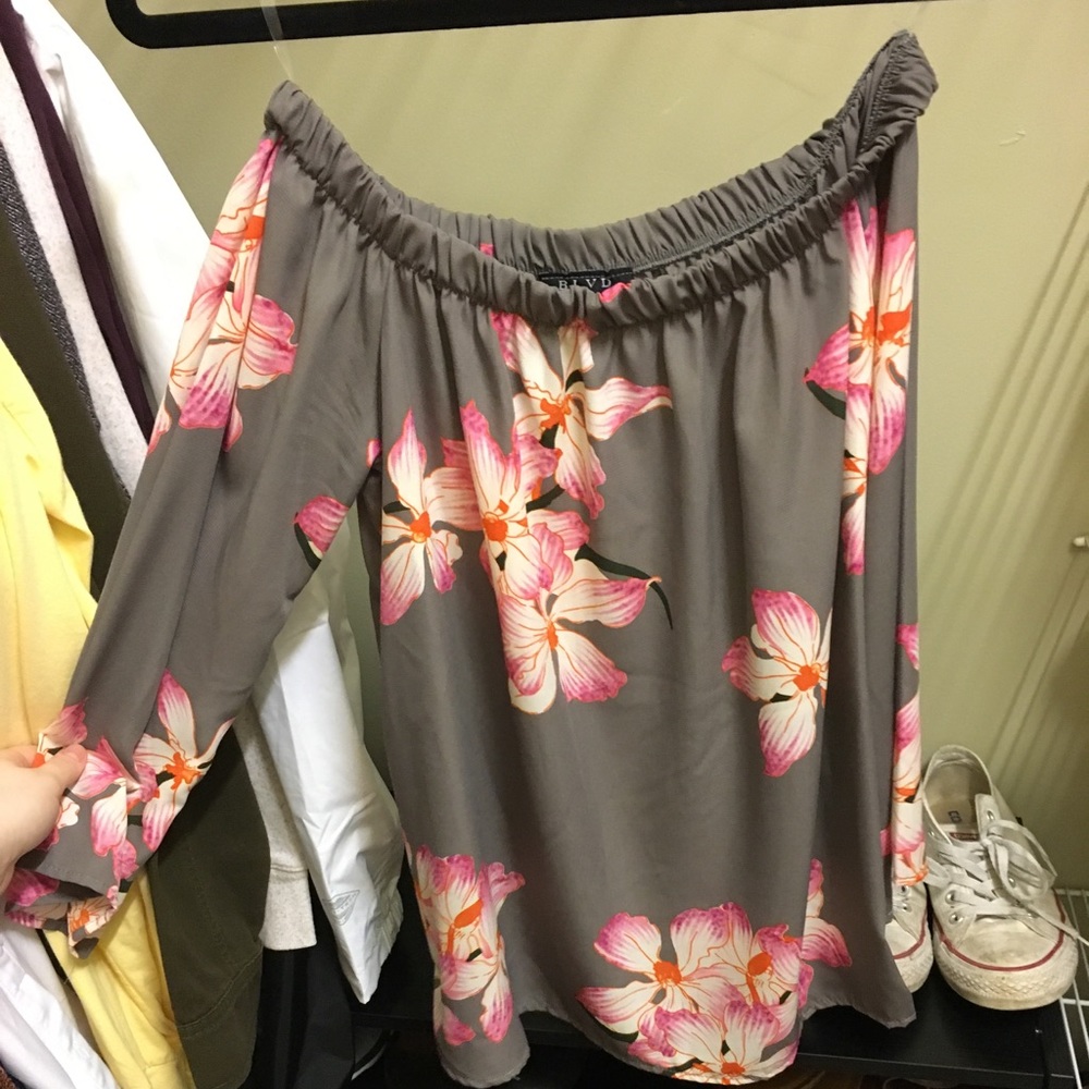 Floral off the shoulder top